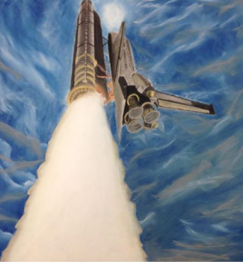 Shuttle Launch (Soft Pastel)